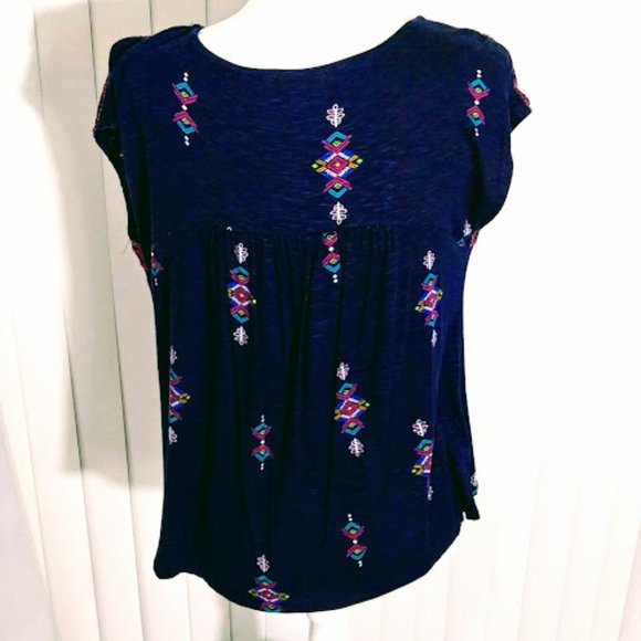 SLEEVELESS SOUTHWESTERN TOP*WOMEN SIZE S*BY EYESHADOW - Picture 2 of 6